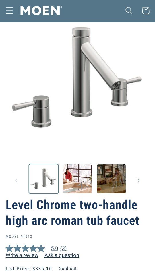 Moen Two Handle Tub Faucet