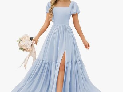 Blue junior bridesmaid or special occasion dress