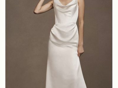 Anthropologie Wtoo by Watters Gigi Draped U-Neck Column Wedding Gown