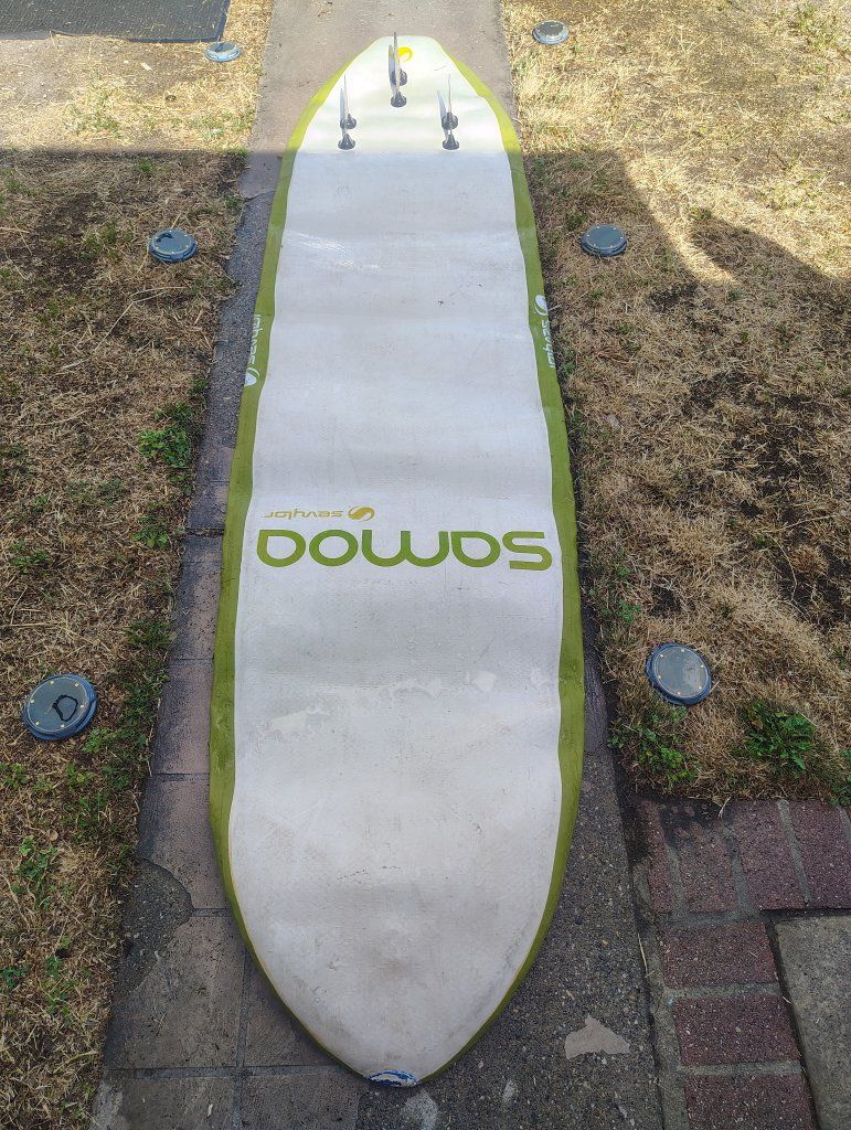 Samos Inflatable Stand Up Paddle Board - White & Green