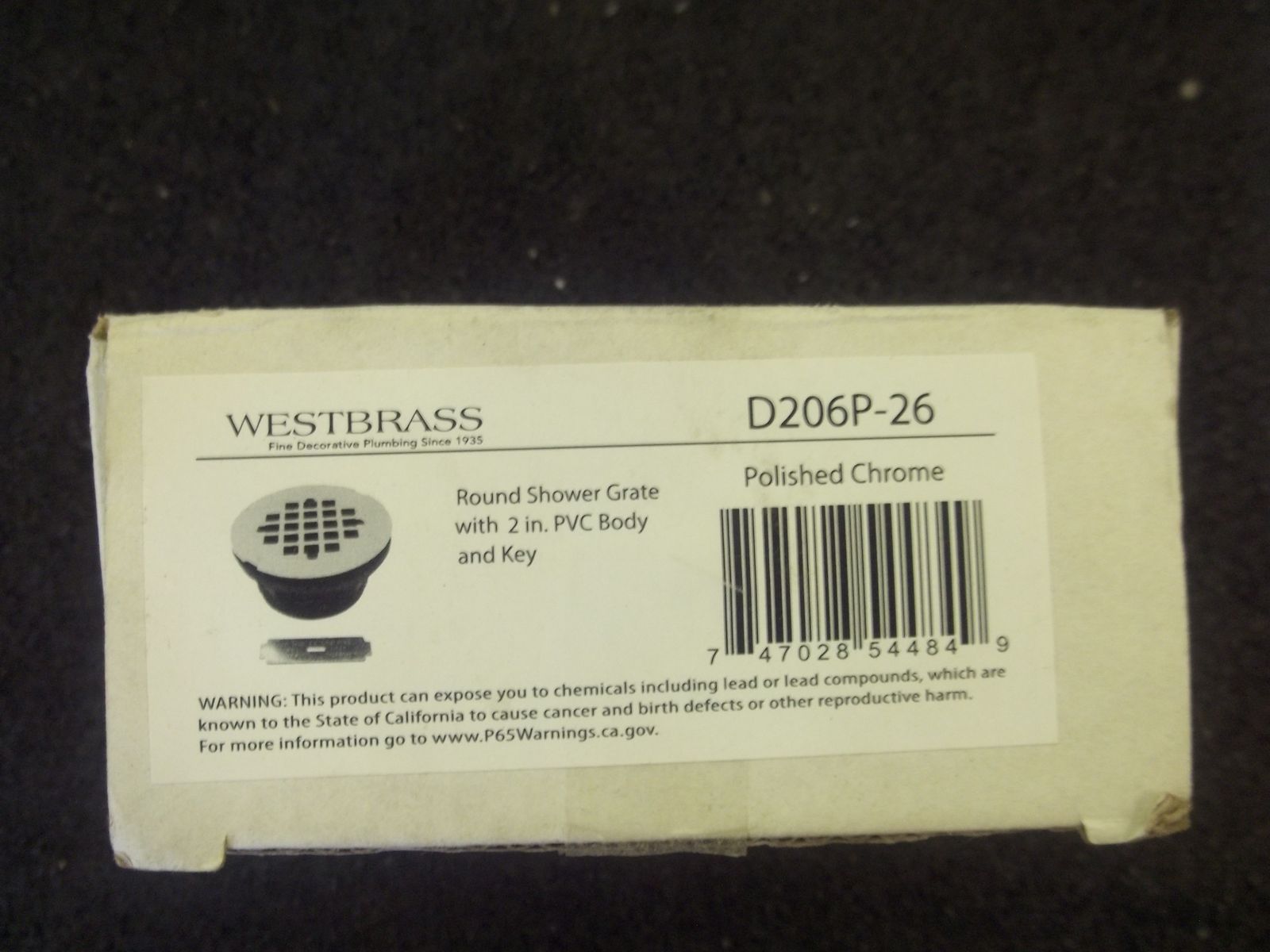 West Brass Round Shower Grate