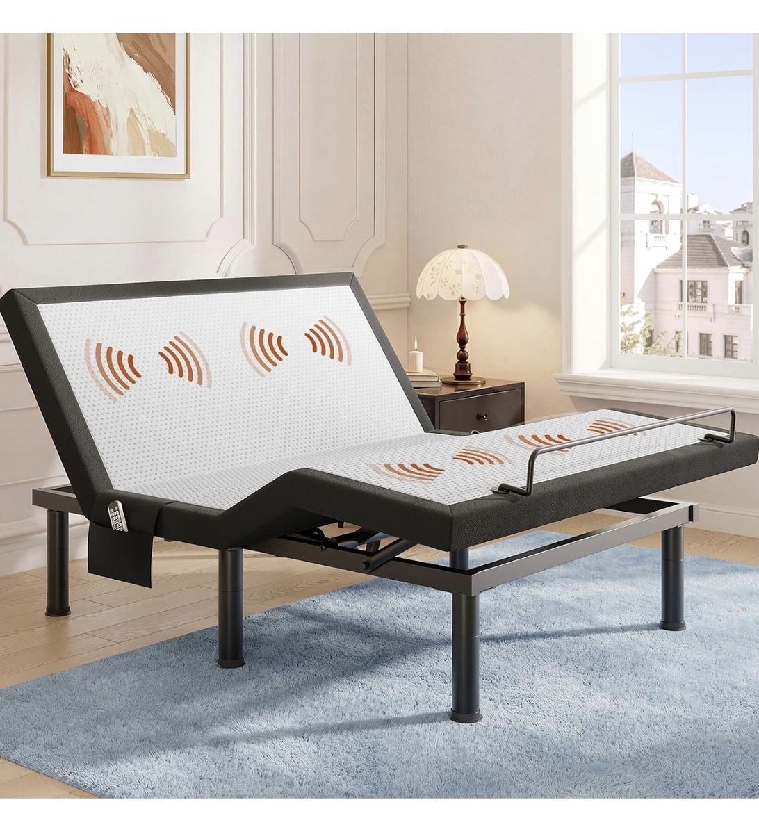 T600 Adjustable Bed Frame Queen Size with Remote & Massa