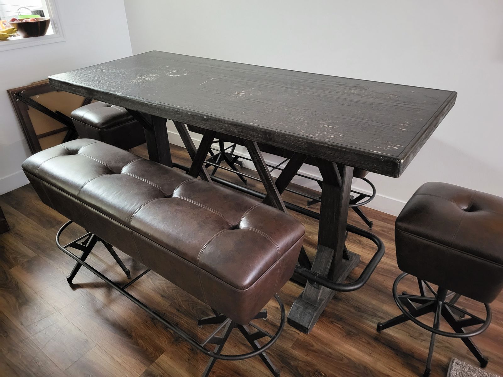 Heavy-duty Table/Bar with Benches and Stools
