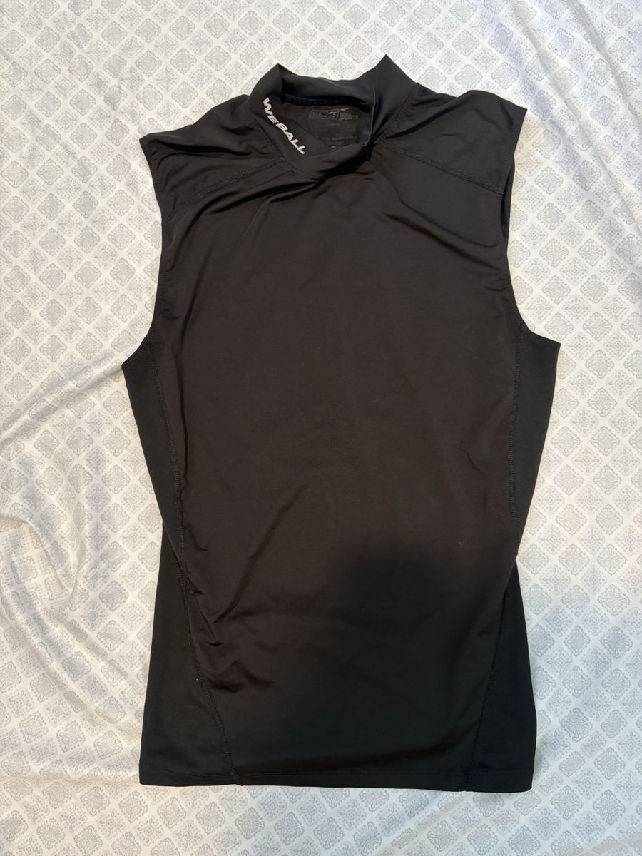 Black Football Compression Shirt, Size Large