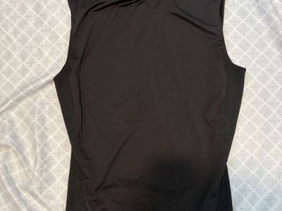 Black Football Compression Shirt, Size Large