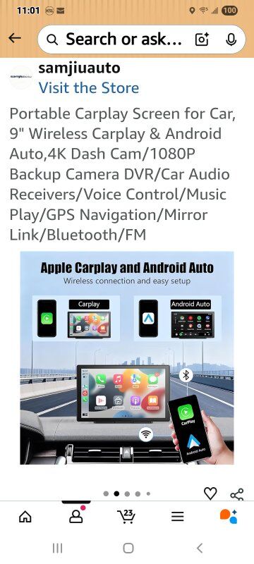 New in Box! 9" Portable Carplay Screen