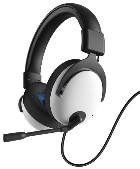 onn Wired Gaming Headset Compatible with all Gaming Sets, Black and White