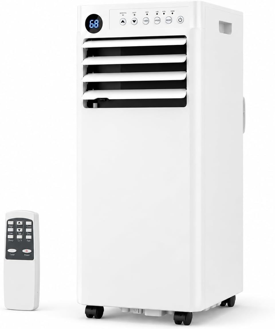 NEW Portable Air Conditioner, 8000 BTU Small Portable AC Unit 350 Sq. Ft. with Cooling, Dehumidifier, Fan Modes, Remote, etc