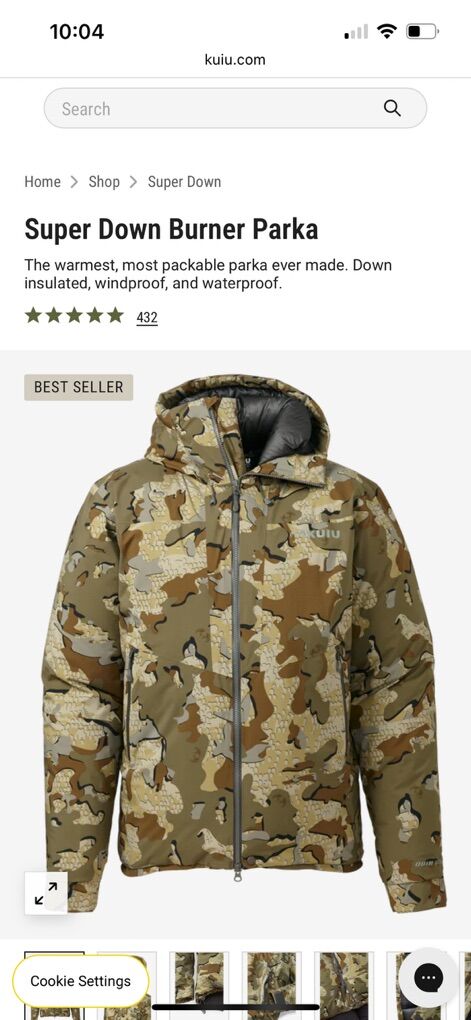 NEW with Tags - 3XL KUIU Super Down Burner Parka