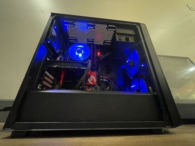 Red Blue Gaming Computer