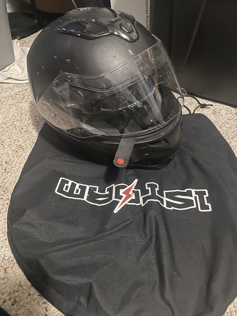 HJC Black Full-Face Motorcycle Helmet - Visor Included