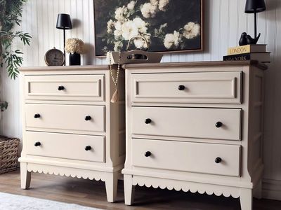 Large Ashley Modern Cottage Nightstands