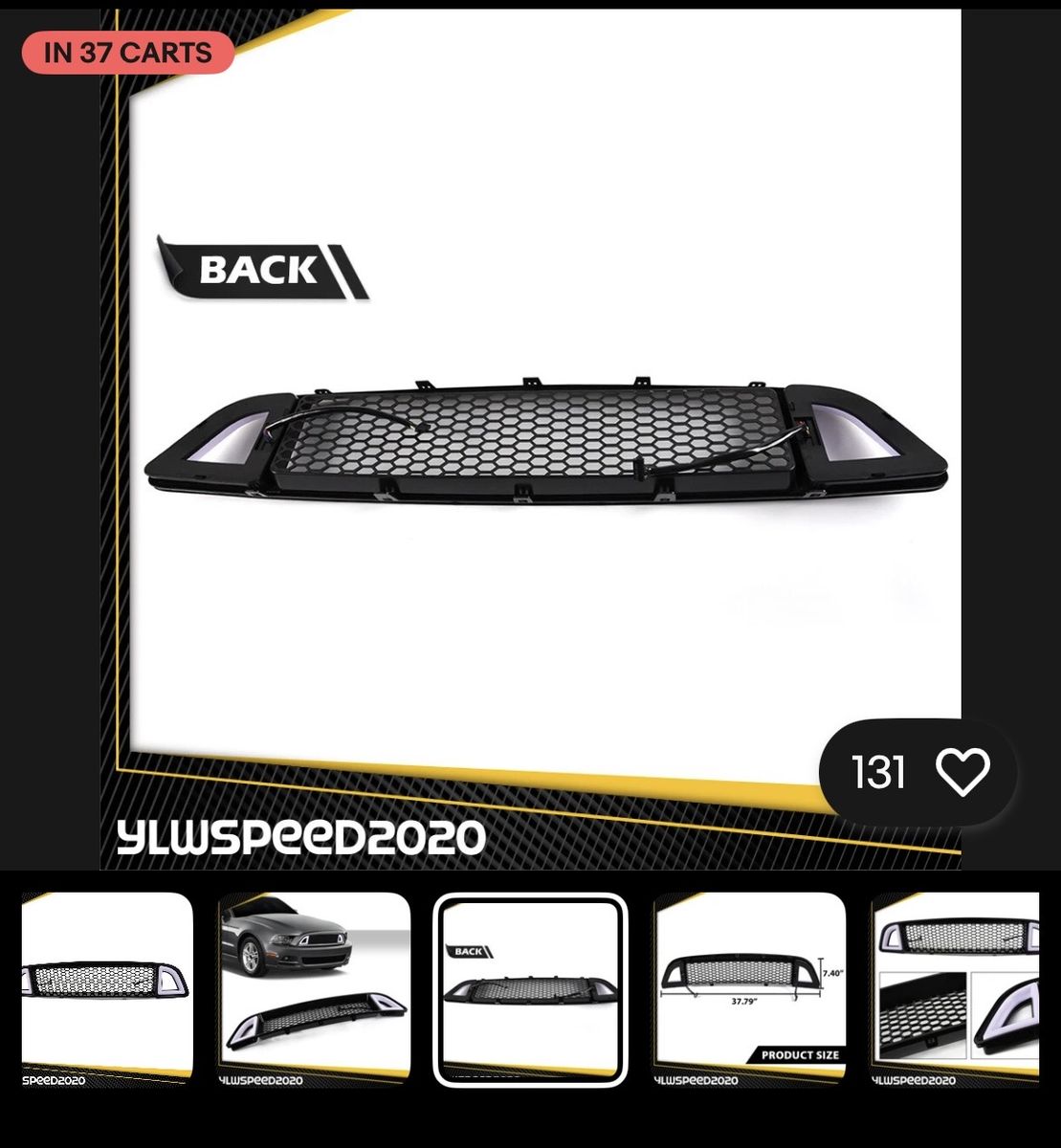 Front bumper upper hood. For 2013 or 2014 ford mustang gt