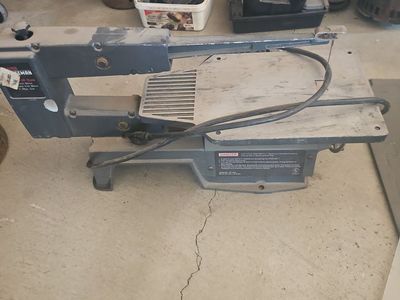 Vintage Sears Craftsman 16" Direct Drive Scroll Saw Cast Iron Base 2 Inch Max Cut