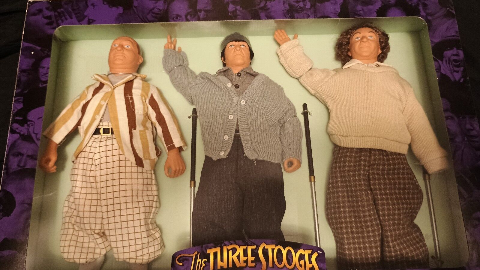 The Three Stooges Collectors Edition Three Little Beers 12" Figures Hasbro 1997