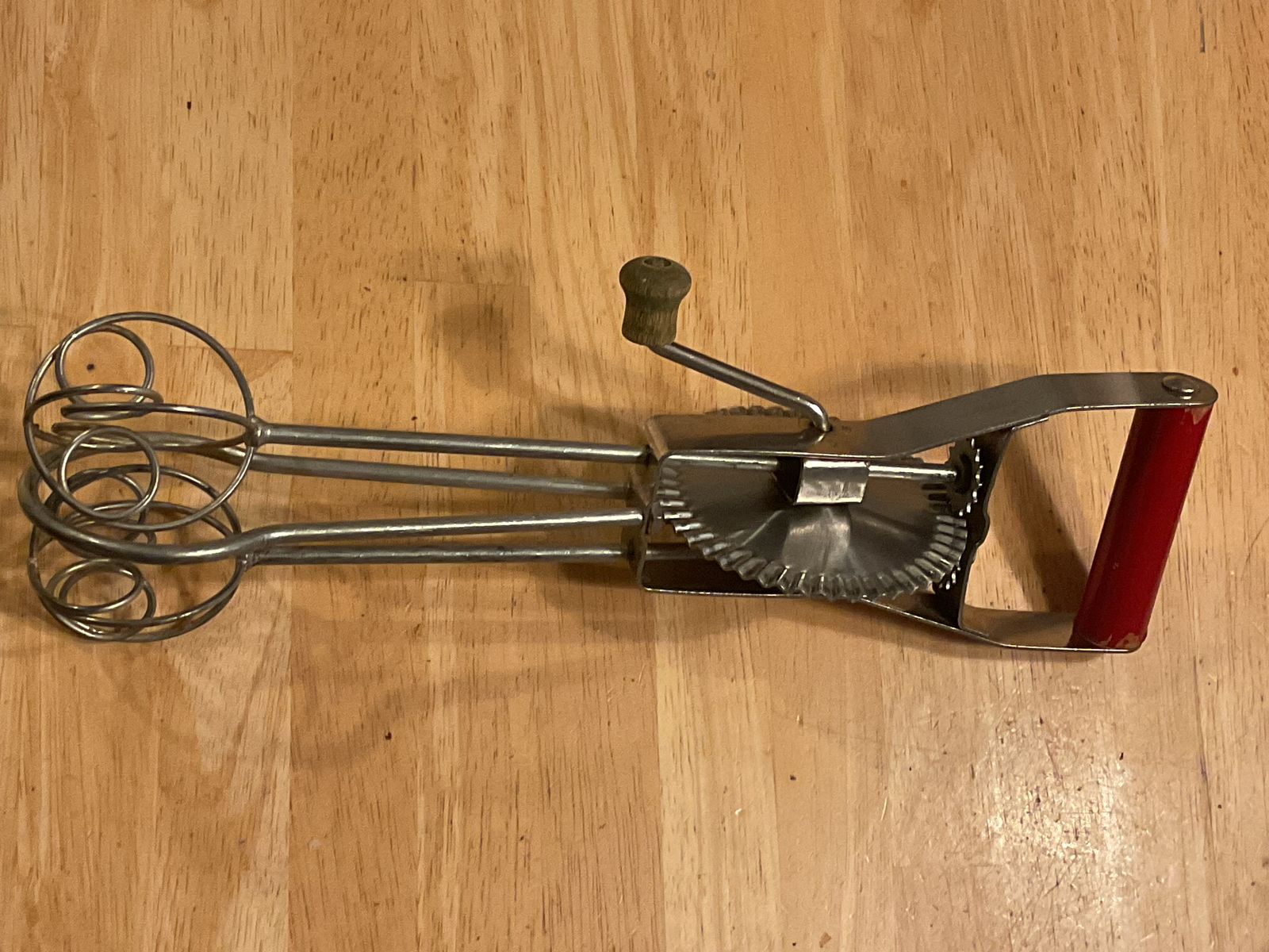 1951 Red “Double Bubble”  Hand Crank Mixer/Egg Beater