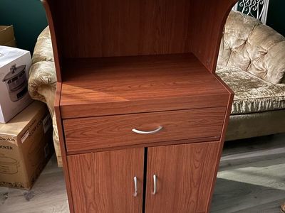 Microwave Cart / Kitchen Storage Cabinet on Wheels