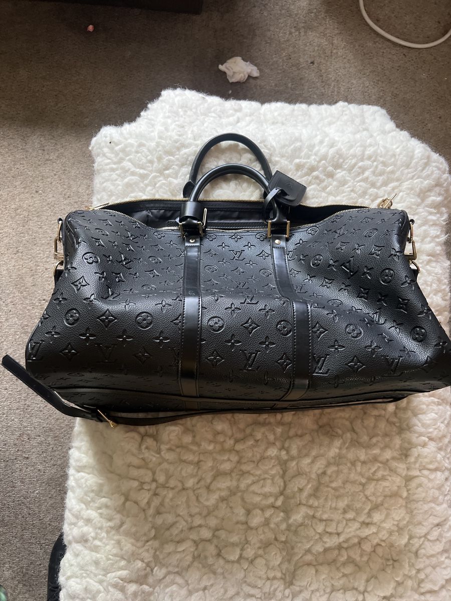 Louis Vuitton Black Duffel Bag