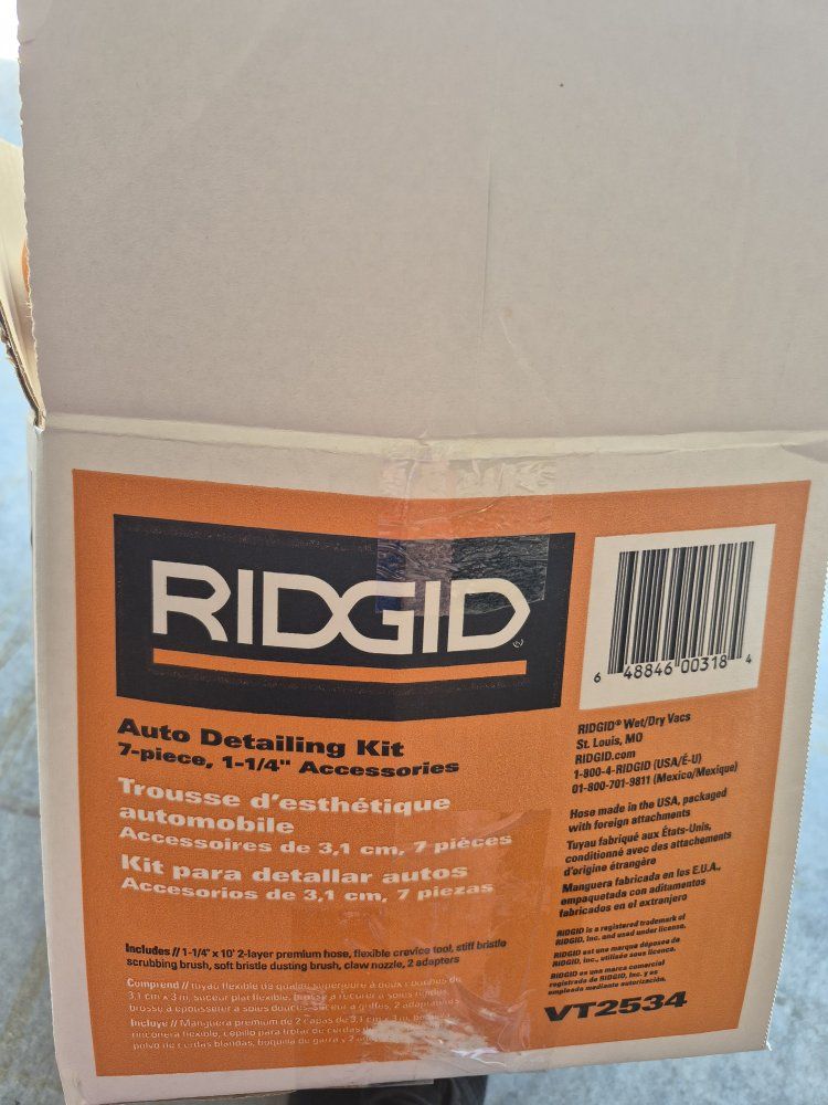 RIDGID VT2534 Auto Detailing Kit 7-Piece 1-1/4 In Vacuum Accessories