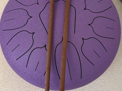 Purple Steel Tongue Drum With 2 Mallets – Calming, Easy to Play