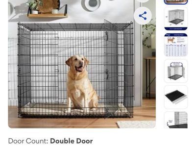 Dog crate xxl With doible door for giant breeds