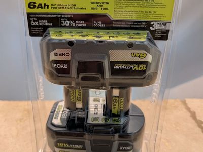 Ryobi ONE+ HP 18V HIGH PERFORMANCE Lithium-Ion 6.0Ah 6Ah Battery 2 Pack PBP2007