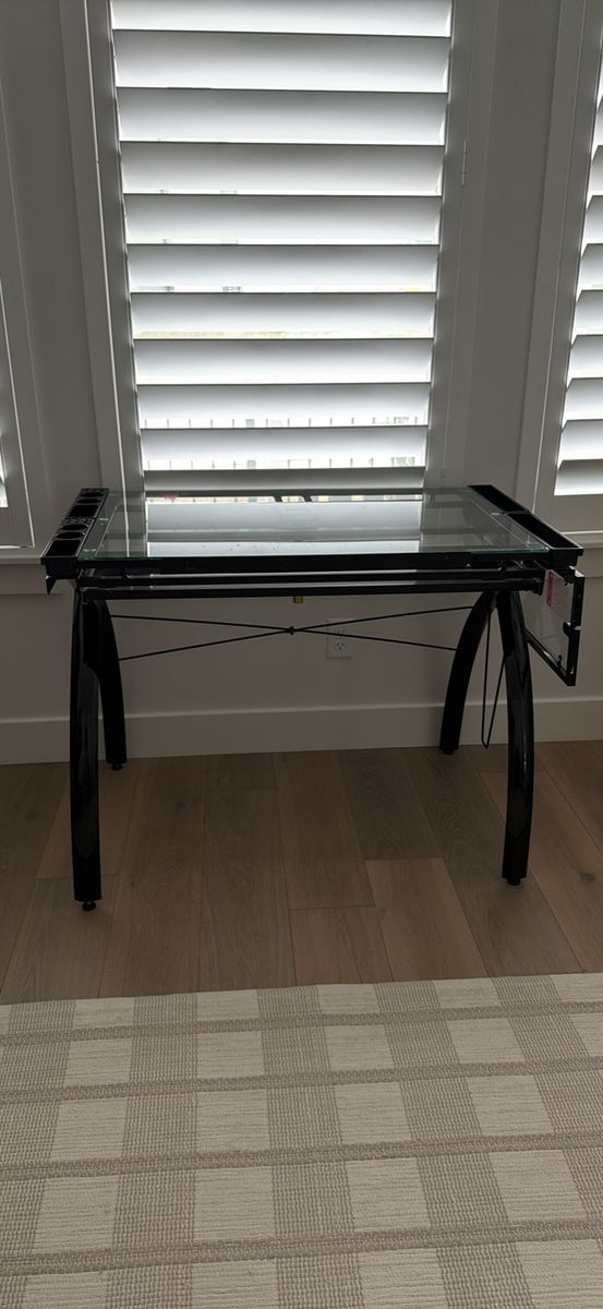 Glass drafting table
