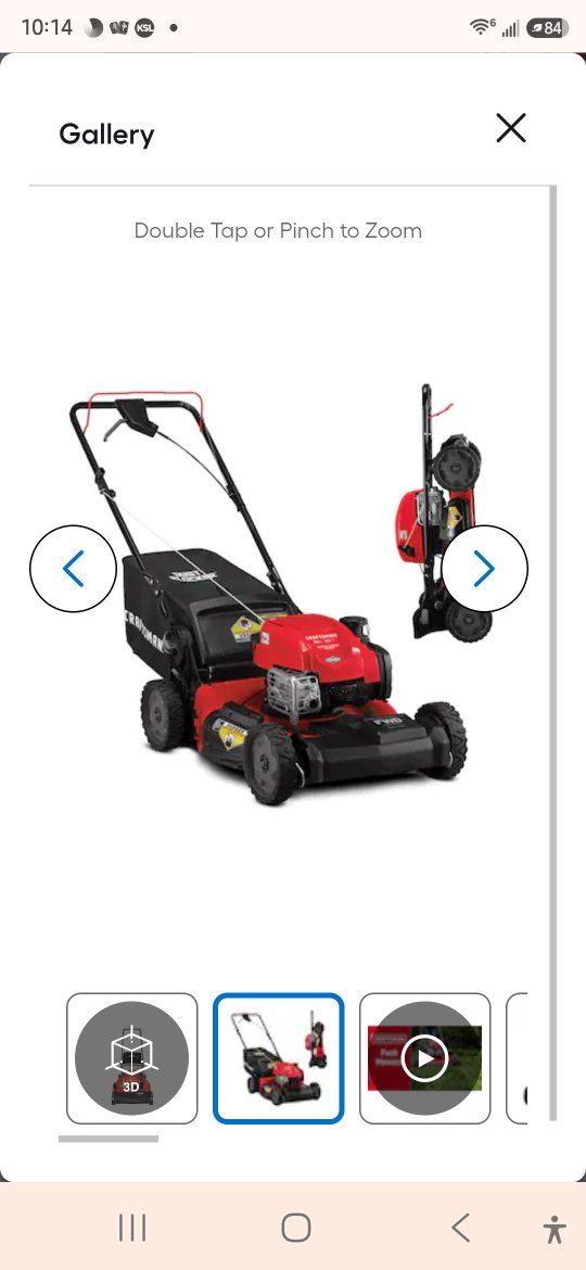 Craftsman M105 140cc 21-inch 3-in-1 Gas Powered Push Lawn Mower with Bagger