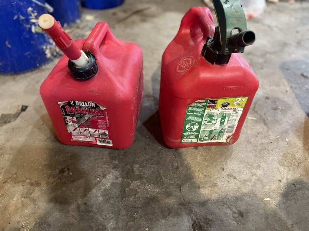 Two 2 Gallon Gas Cans