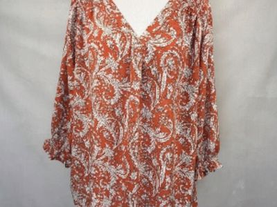 Women Size 1X Jones New York 3/4 Shirt