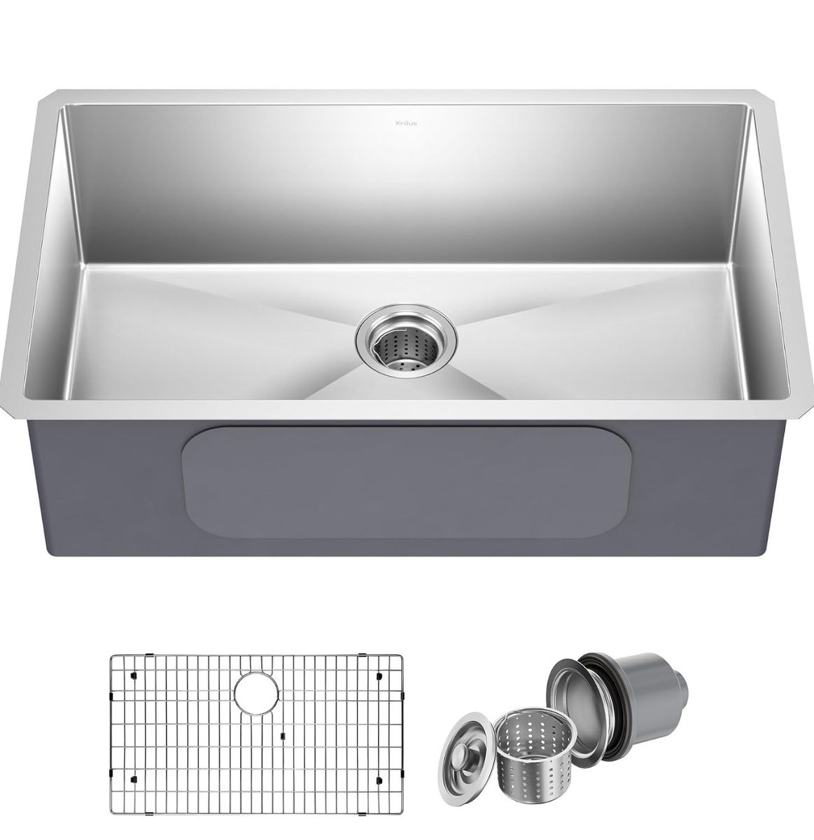 Kraus stainless steel kitchen sink 32 inch