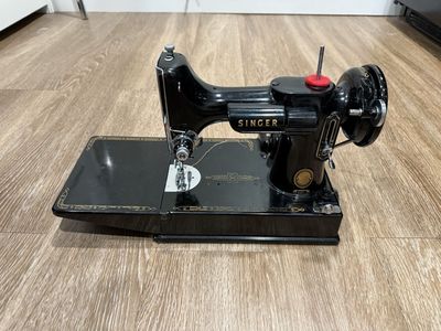Vintage Singer Sewing Machine - Black, Electric Household Model