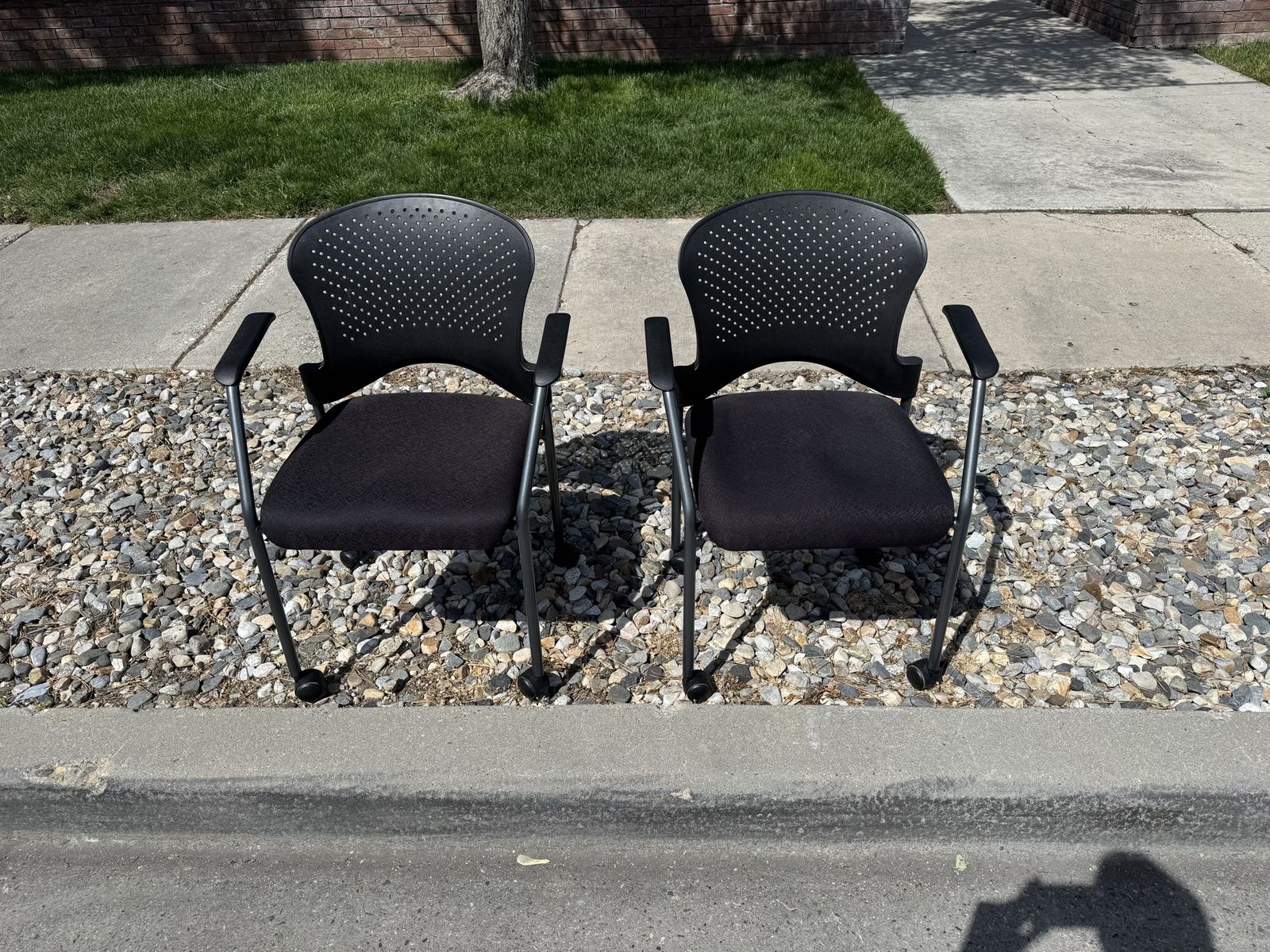 Two rolling chairs