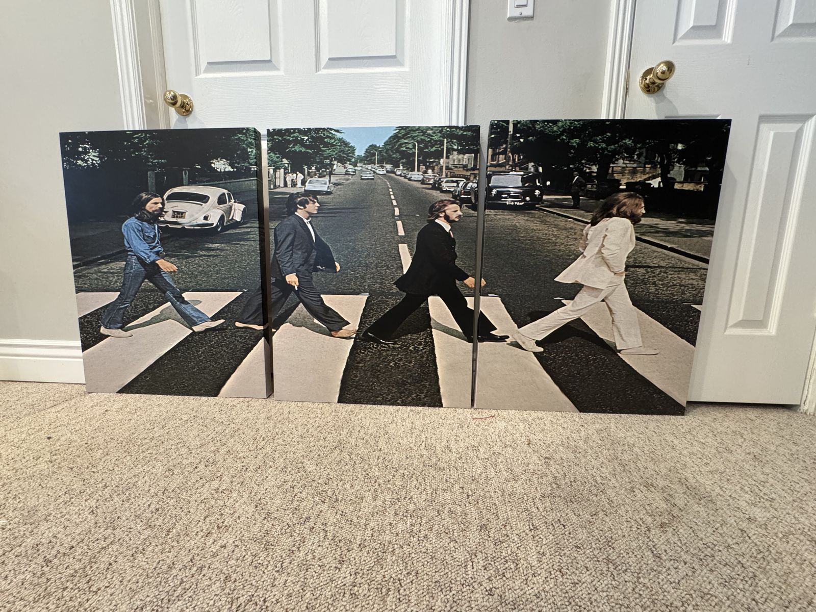Beatles Abbey Road 3 piece canvas 