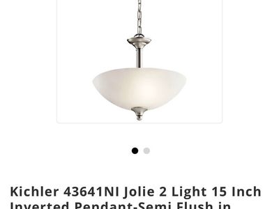 2x Richler 43641NI Jolie 2 Light 15" MRSP$289