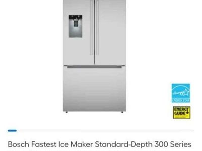Bosch Fastest Ice Maker 26cu.ft 3 Door 36"W fridge