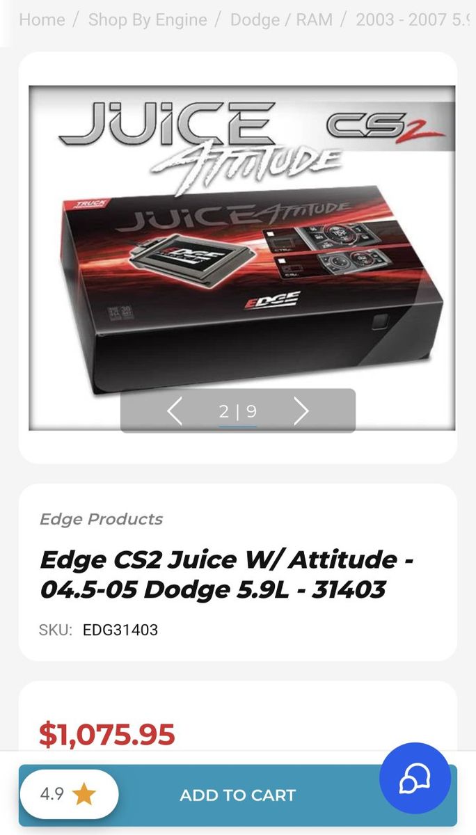 Edge CS2 Juice With Attitude 04.5-05 Dodge 5.9L