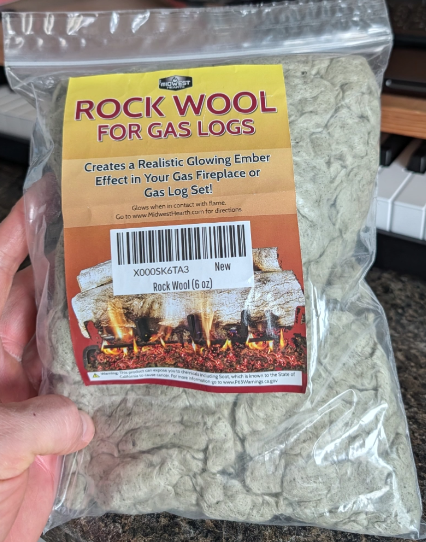 Midwest Hearth Rock Wool for Gas Log - 6 oz. Bag