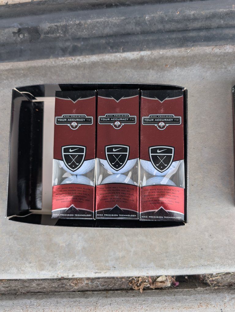 Brand new Nike Precision Tour Accuracy TW Golf Balls (3-Pack, New in Box) set of 3 boxes
