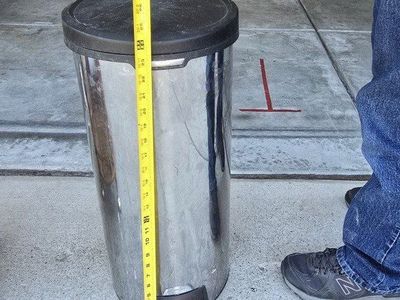 Stainless Steel Step Trash Can with Black Lid