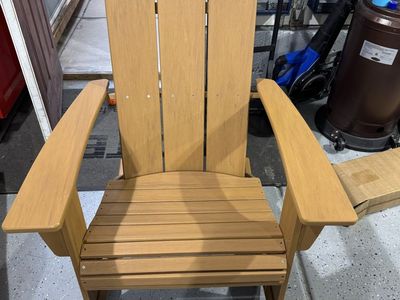 Authentic polywood modern curveback Adirondack rocking chair new and freshly built.