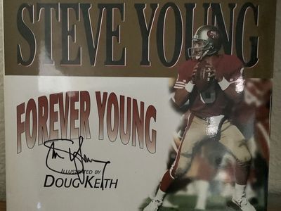 Autograph NFL San Francisco 49ers Steve Young Forever Young Book Set with CD and Ski Classic Booklet Hand Signed in person