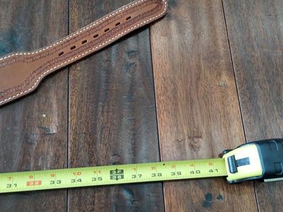 Handmade Tooled Leather Cartridge Belt with Bullet Loops - Brown, 30 or 32-inch waist, Western Style