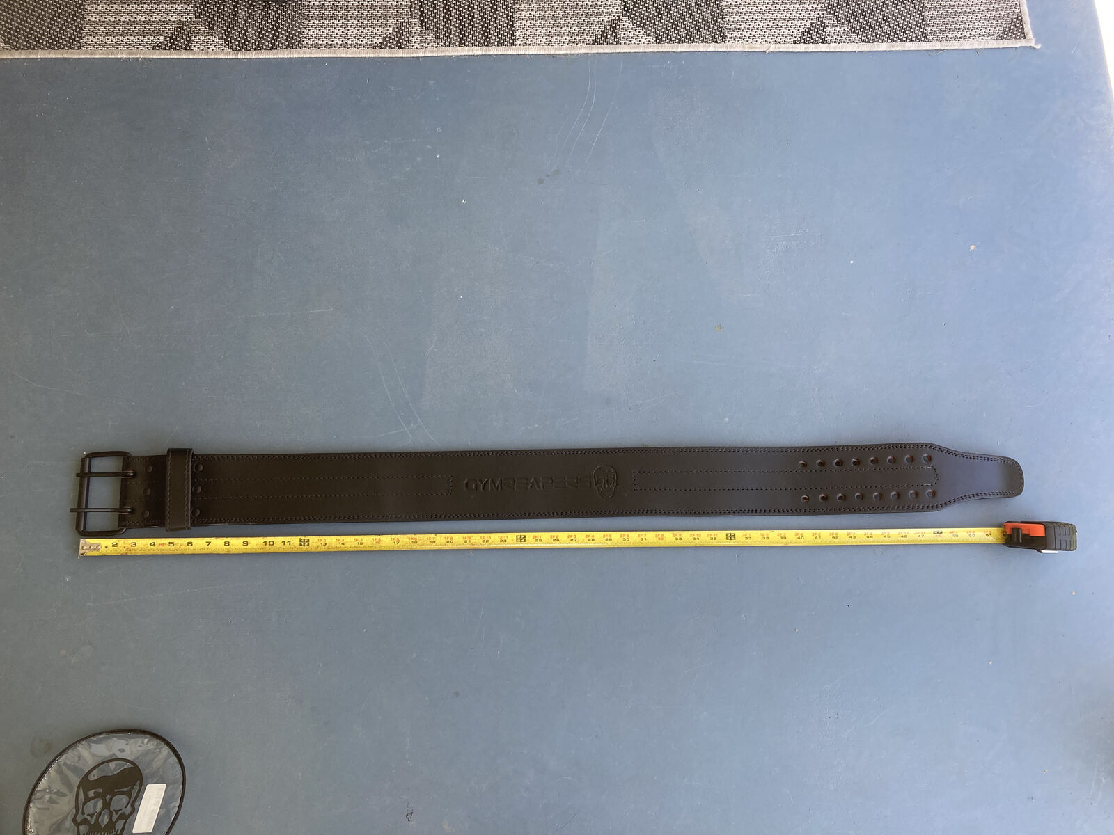 NEW: Gymreapers Weightlifting Belt 6MM Genuine Leather - Double Prong Power Belt Heavy Duty 4-Inch Wide