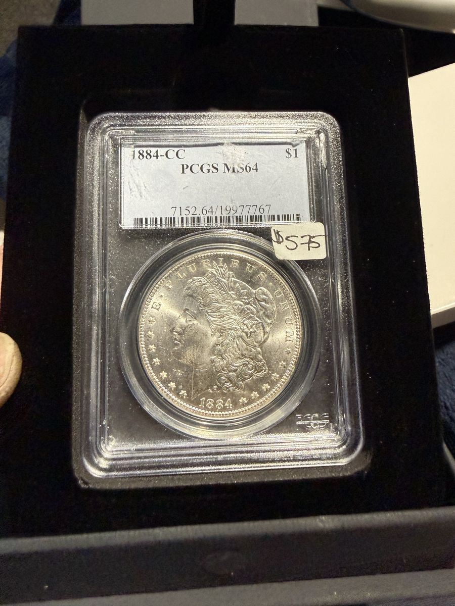 1884 CC MORGAN SILVER DOLLAR MS64 PCGS