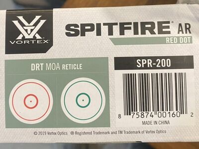 Vortex Spitfire AR Red Dot SPR-200