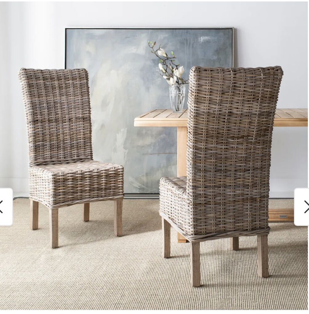 Savavieh Dining Rural Woven Wicker Chairs