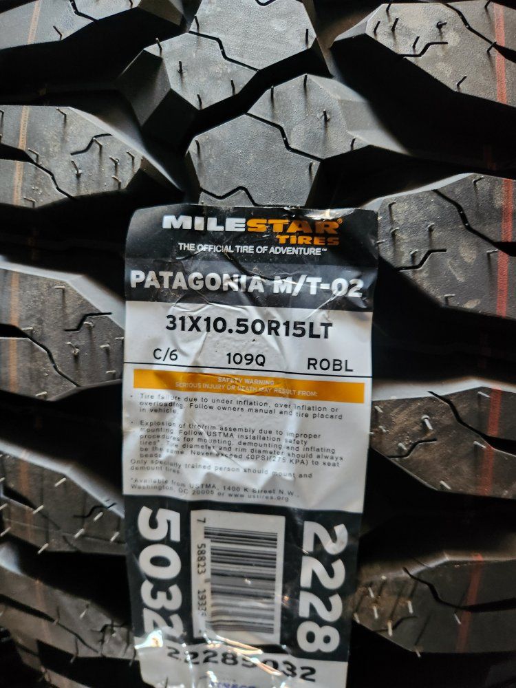 31x10.50r15 milestar Patagonia mt