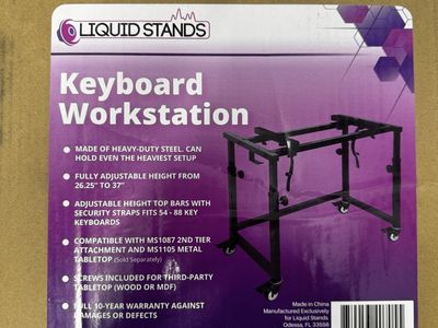 Liquid Stands Piano Keyboard Stand - Z Style Adjustable and Portable Heavy Duty Music Stand