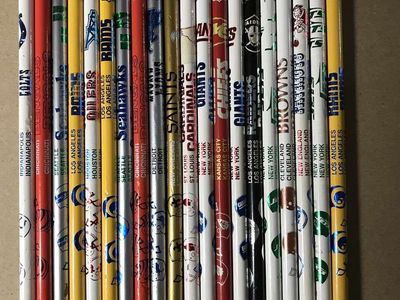 56 Vintage 1980’s NFL Pencils 1 Sharpened, & 1 Teacher Pencil $4.00 per Pencil
